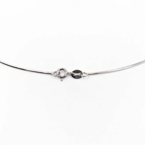 Platinum-plated 925 Sterling Silver Octagon Snake Chain | Sold by Each | Width:1mm Length: 50cm | BY003