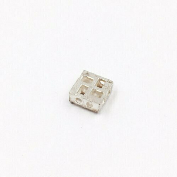 Sterling Silver Window Bead | 7.8 x 7.8mm | 1.3mm Hole | ZT0823