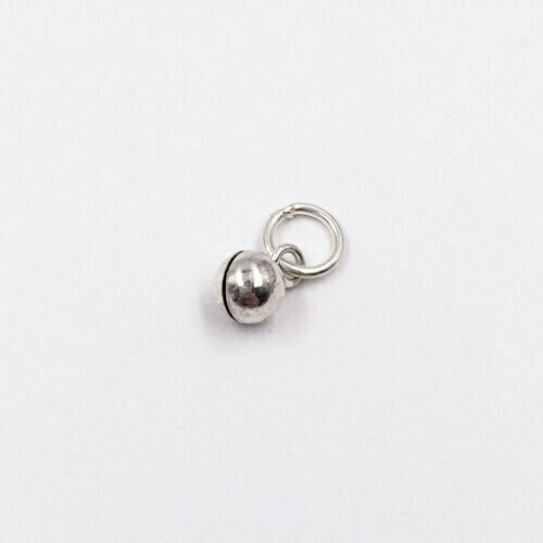 Sterling Silver Bell Charm | 9mm Hanging Length | 4mm Width | 3.5mm Hole | ZT0301