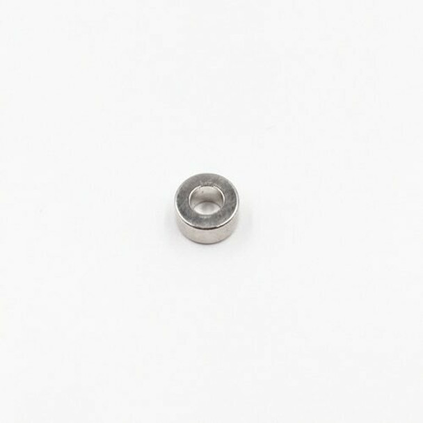 Sterling Silver Thick Ring Bead | 4mm Stringing Length | 8mm Width | 4mm Hole | ZT1102