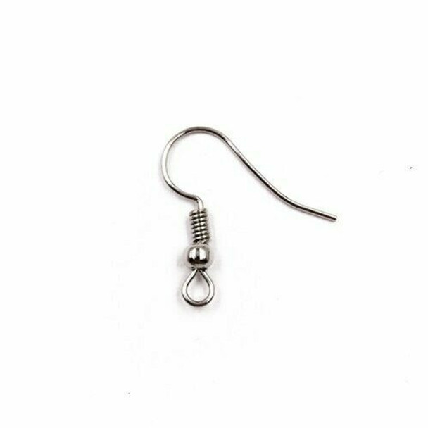 Base Metal Nickel Finish Earring Hooks | Sold by pair | XZ231D