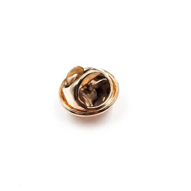 Base Metal Gold Finish Tie Tac Clutch | with 4mm-pad Pin | Sold by Each | 661228GF