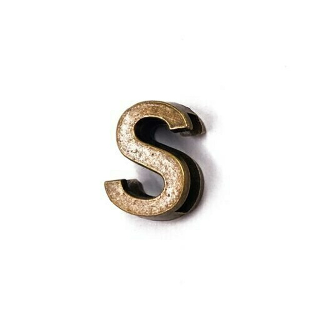 Base Metal Letter Beads | S | Sold by Each | XZ240-S