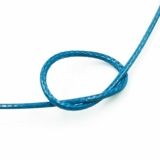 Glossy Braided Cord | 1 mm dia. | Teal | Sold by Metre | CYM61