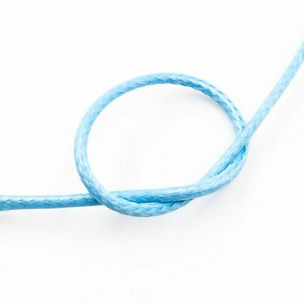 Glossy Braided Cord | 2 mm dia. | Light Blue | Sold by Metre | CYM92
