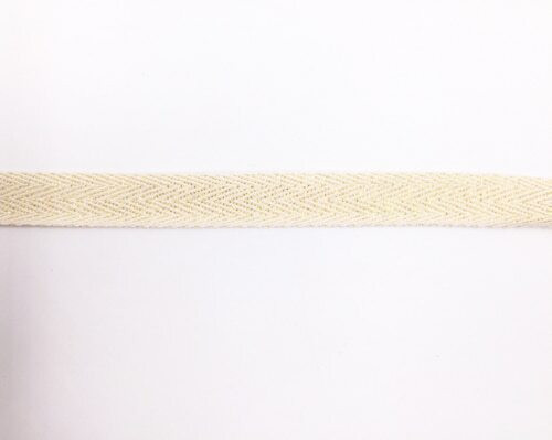 Gold Shimmer Cotton Twill Tape | Medium (1.5cm) |  Sold by Metre | CTTG15