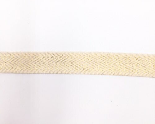 Gold Shimmer Cotton Twill Tape | Large (2cm) |  Sold by Metre | CTTG20