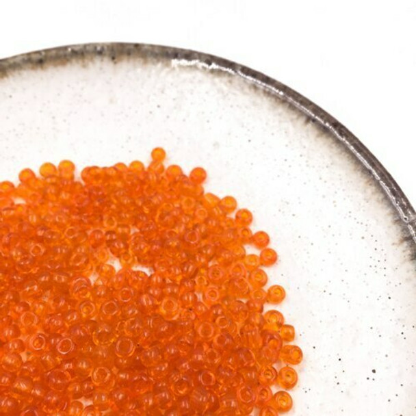 Seed Beads | Medium 3mm | Transparent | Fire | Sold by 20g | GB164