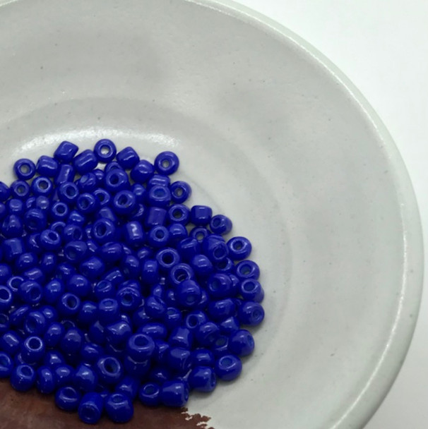 Seed Beads | Large 4mm | Opaque | Dark Blue | Sold by 20g | GB239