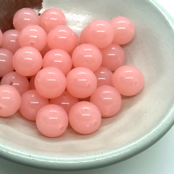 Acrylic Candy Beads | Dia. 12mm | Watermelon Red | Sold By 30g | PB033
