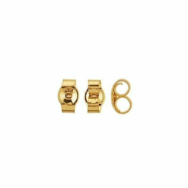 14K Yellow Gold 4mm Friction Ear Nut | Sold by Pair | 628943