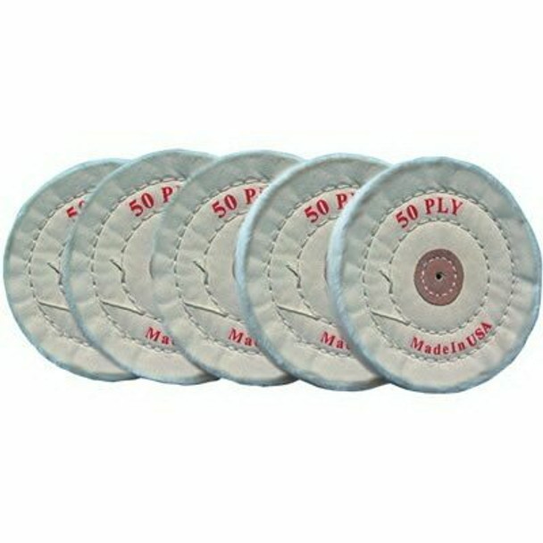 White Treated Buffing Wheel 3"(7.5cm) 50 Ply | JR00042