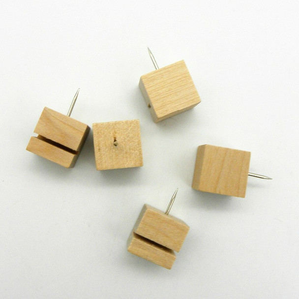 Wooden Slotted Push Pins | 16mm | Box of 6 | H198211