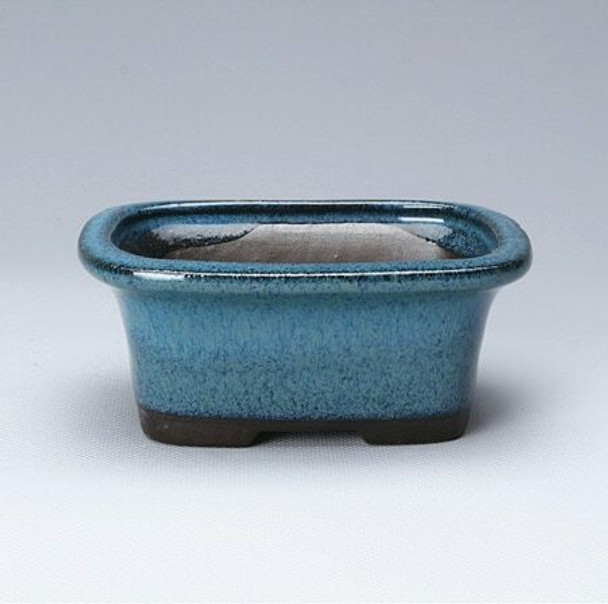 Blue Rectangle Plant Pot | 11 x 8 x 4.5 cm | H198103