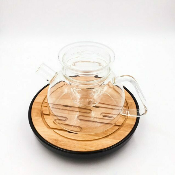 Squat Glass Teapot | with Strainer | H171202