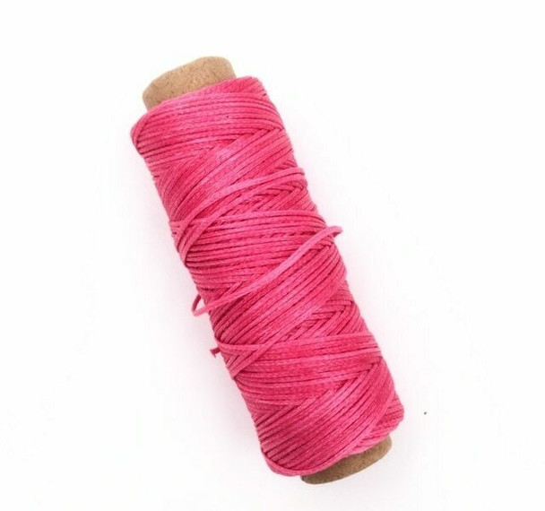 1.5mm Waxed Nylon Cord | Hot Pink | Sold By 50m Spool | NCHP15