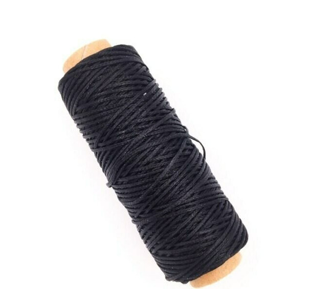 1.5mm Waxed Nylon Cord | Black | Sold By 50m Spool | NCBK15