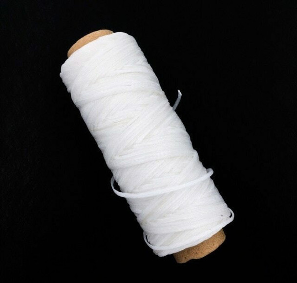 2mm Waxed Nylon Cord | White | Sold By 50m Spool | NCWH20