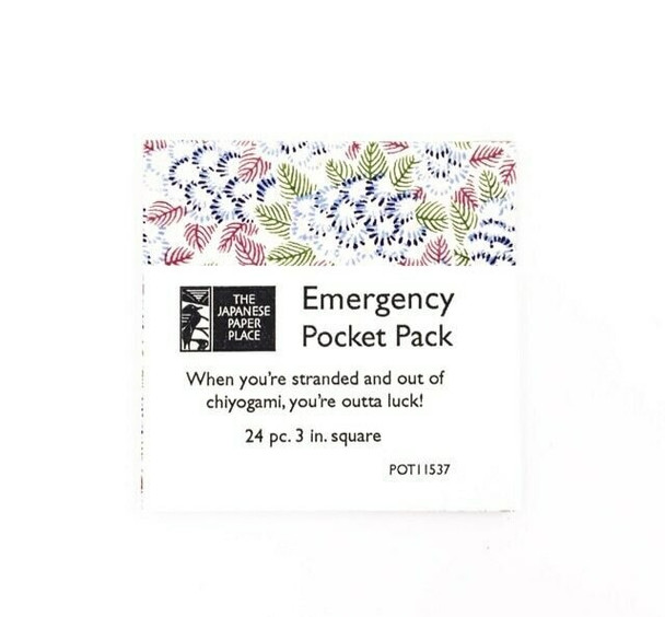 Chiyogami Emergency Pocket Pack | 24 Sheets | 3 x 3" | POT11537