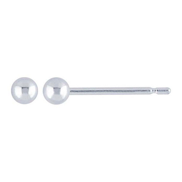 Ball Post Earring 3mm(0.12") 925 Sterling silver Economy | Sold By 10Pcs  | Bulk Prc Avlb | 3626745/10EA