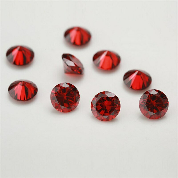 5A Garnet CZ | Round Faceted | 10pc Pack | H1901D/10EA