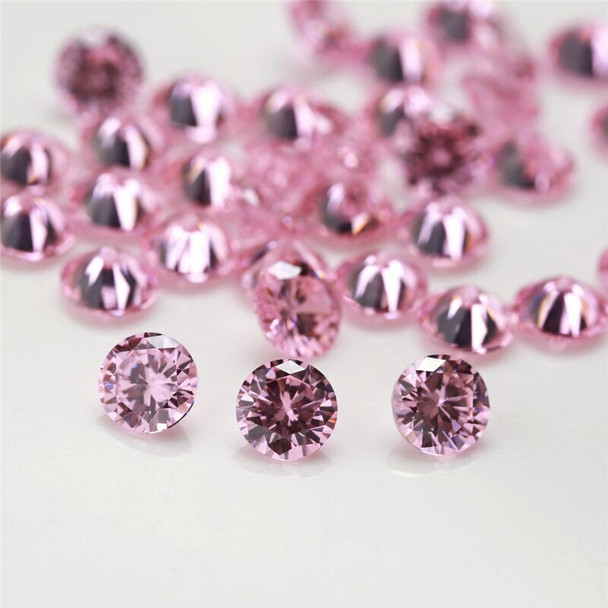 5A Pink CZ | Round Faceted | 10pc Pack | H1901C/10EA