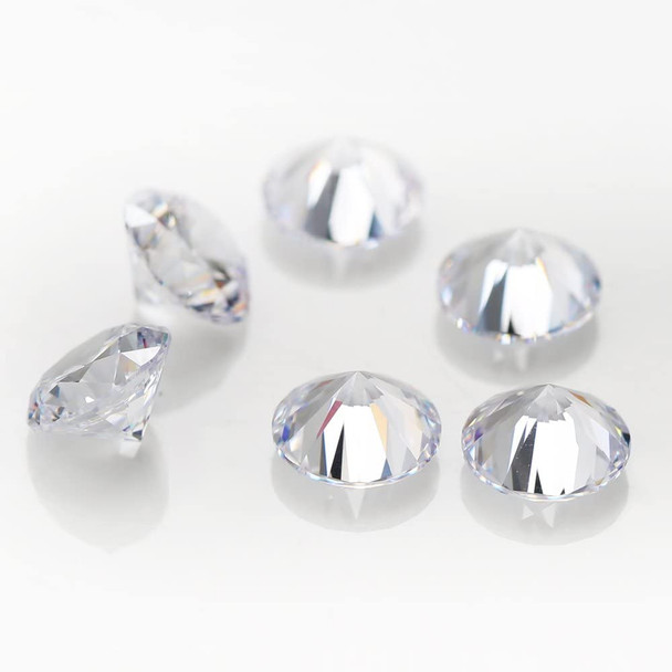 5A White CZ | Round Faceted | 10pc Pack | H1901F/10EA