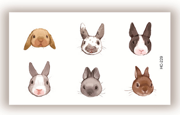 Temporary Tattoo | Bunny Rabbit | Waterproof | 10.5*6 CM | H2021767