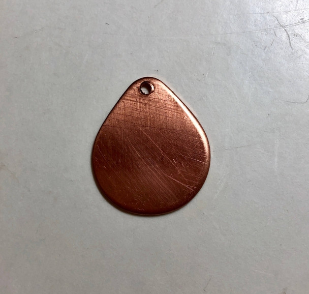 Stamped Copper Teadrop | 7/8"x1"  | TEV45