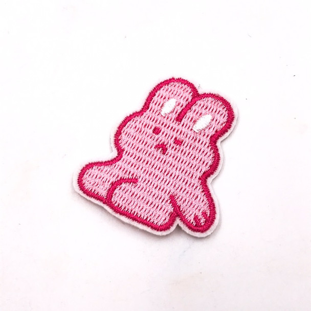 Iron-on Embroidery Patch | Cute Pink Bunny | H22087