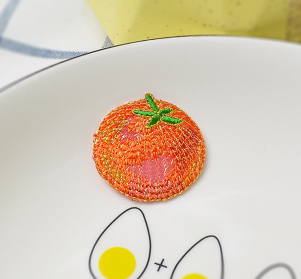 Iron-on Embroidery Patch | Sparkly Tomato | H22092