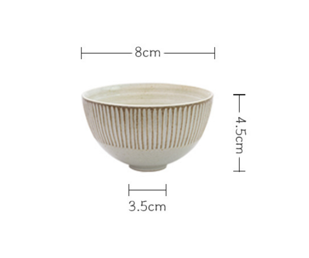 Small Striped Ceramic Bowl | 21418