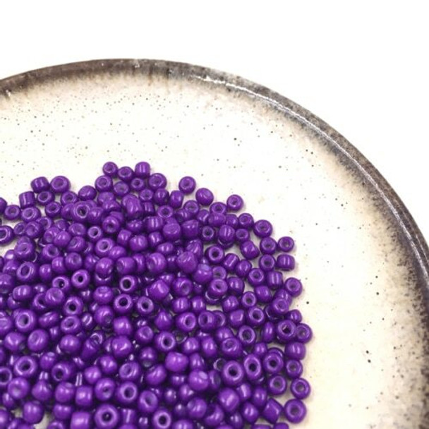 Seed Beads | Medium 3mm | Opaque | Purple | Sold by 50g | GB156