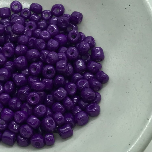 Seed Beads | Large 4mm | Opaque | Purple | Sold by 50g | GB244