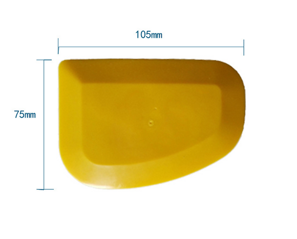 Rubber Rib Scrapper Medium Hardness | Yellow | 105X75Mm | 200083