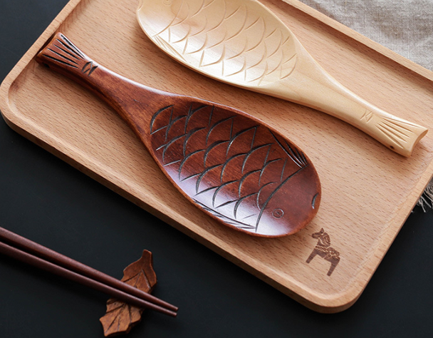 Zakka Lacquer Darken Wooden Spoon | H231112