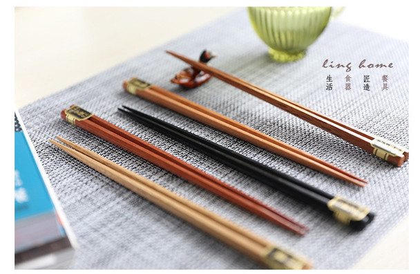 Wooden Chopstick Set Of 5 Pair | Five Wooden Materials | Hexagon | Japanese Style | 3061505