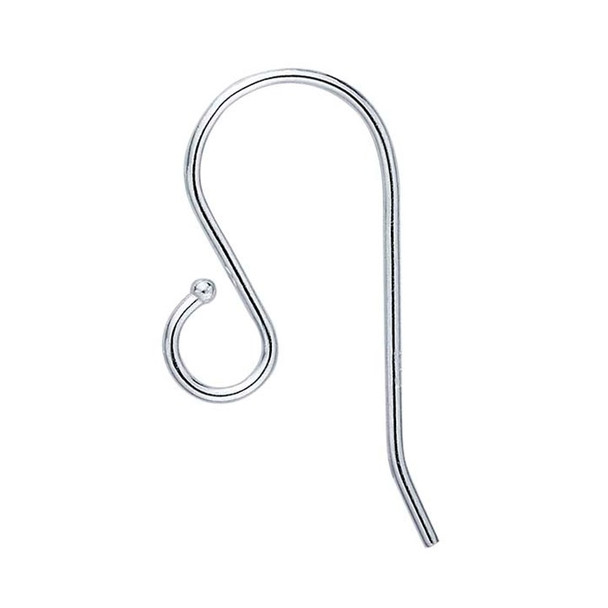 Sterling Silver Ear Wire With Large Loop And Ball End | Sold By Pair | 924387