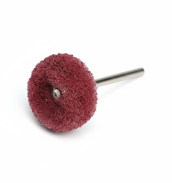 Scratch Line Brush Finish Polishing Buff | Red | Grit 240-320 | Dia. 25Mm | 4765