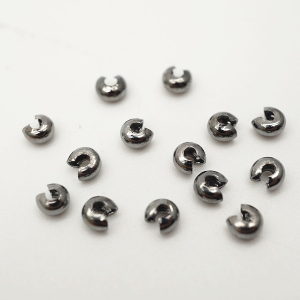 Crimp Bead Cover | Darkened | Dia. 3Mm | Pack Of 20 Pcs | 24792