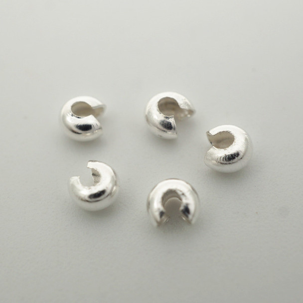 Crimp Bead Cover | Silver Finish | Dia. 5Mm | Pack Of 20 Pcs | 24795