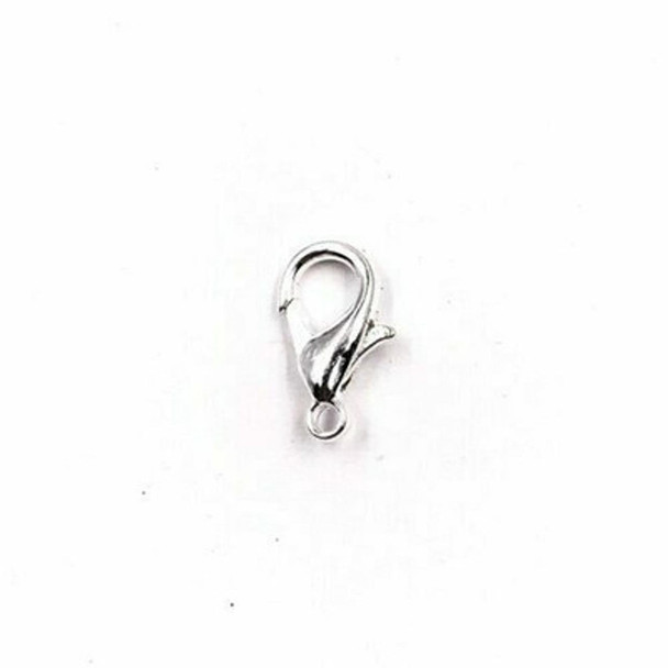 Base Metal Silver Finish Teardrop Lobster Clasp 7x14mm | XZ110