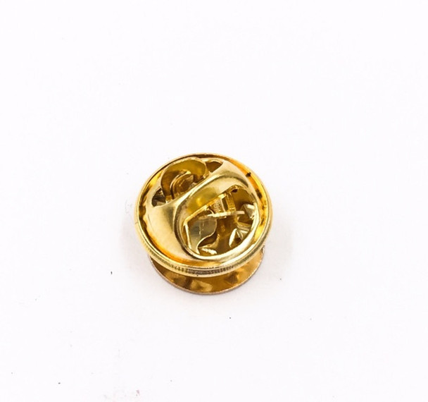 Base Metal Bright Gold Finish Tie Tac Clutch | with 10mm-pad Pin | Sold by Each | 661229BG