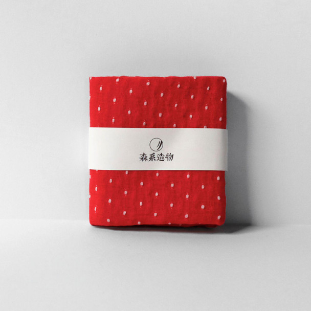 Chinese Tea Cloth | Pure Cotton | Zen Style | Tea Table Towel | Red Stars | 50440