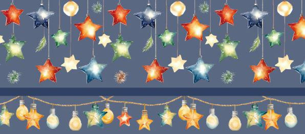 Yanji Pet Tape | Holiday Lights Series | Decorative Tape | Warm Stars | 50419