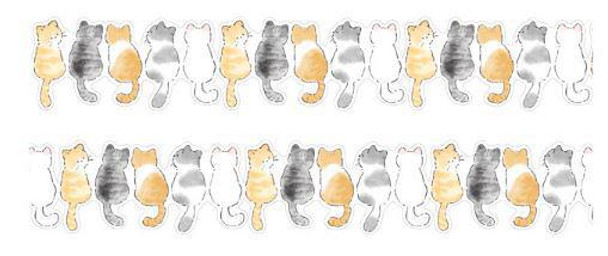 Momo Glitter Washi Tape | Cat Capsule Series | Diy Decorative Tape | Cat Back | 50422