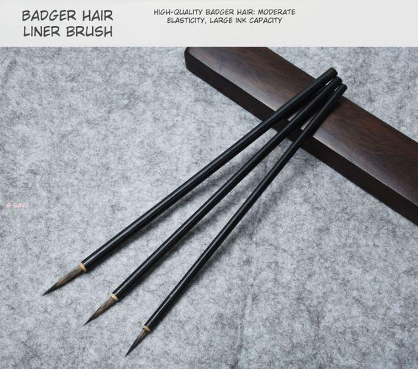 Bamboo Brush Liner | Large | Hog Badger | Tip Length: 3.1 Cm | 500403