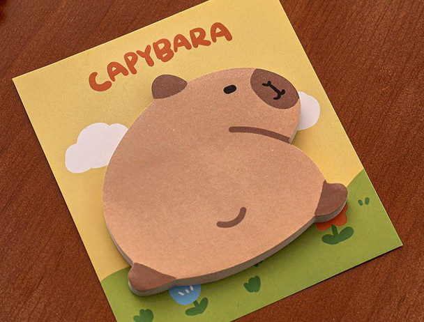 Sticky Notes | Cartoon Capybara | Cute Shaped Memo Pad | Student Reward Gift | 50883