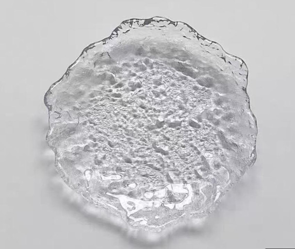 Irregular Glacier Glass Plate | Dessert Plate | 15Cm | 50581