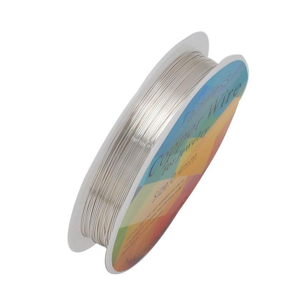 Non-Tarnish Copper Wire | Jewellery Making Wire | Bright Silver | 0.3Mm | 4874